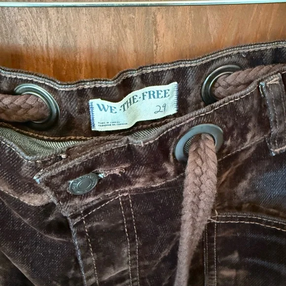 We The Free Chocolate Corduroy Pants - Picture 2 of 2